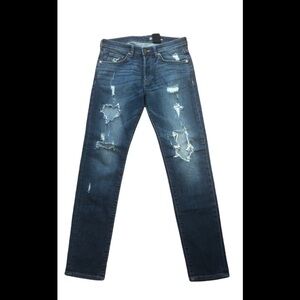 H&M Denim & Denim Destroyed Distress Button Fly Skinny Jeans Men’s Size 31X32